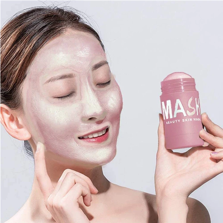 Natural Skin Care Moisturizing Blackhead Pink Clay Mask Stick