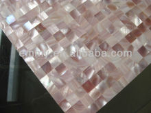 Cheap Pink mother of pearl shell mosaic tiles