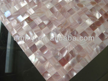 Cheap Pink mother of pearl shell mosaic tiles