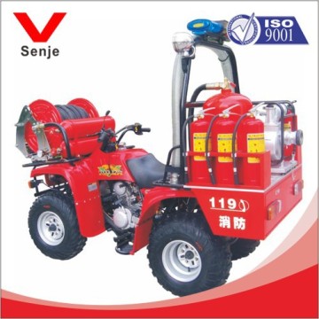 four-wheeled fire motorcycle with fire fitting