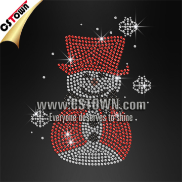 Bling bling snowman custom christmas rhinestone iron on transfer