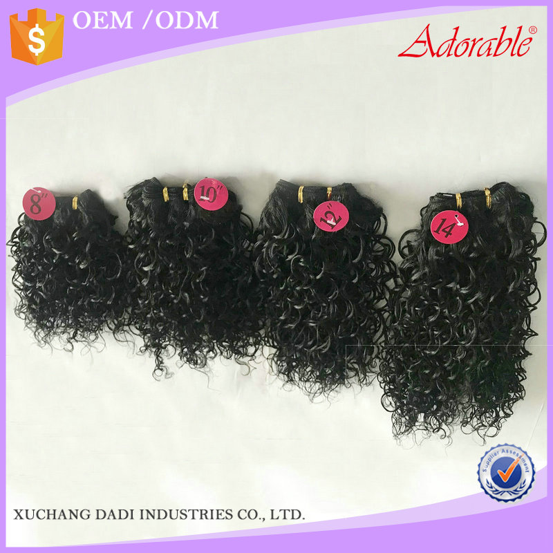 xuchang dadi hair factory yaki braiding hair quattro bebe curl 4pcs,small curly heat resistant fiber synthetic hair packing