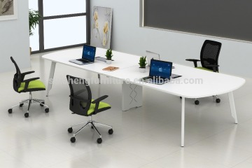 Big white oval conference table