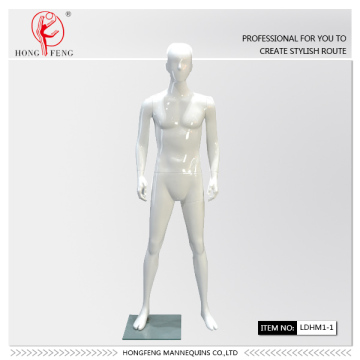 Big move male mannequin in gloss white color