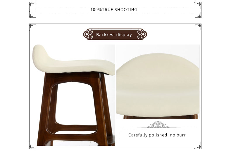 Haute qualité moderne en gros tabouret en bois haut chaises de bar coloré chaise de bar en bois massif