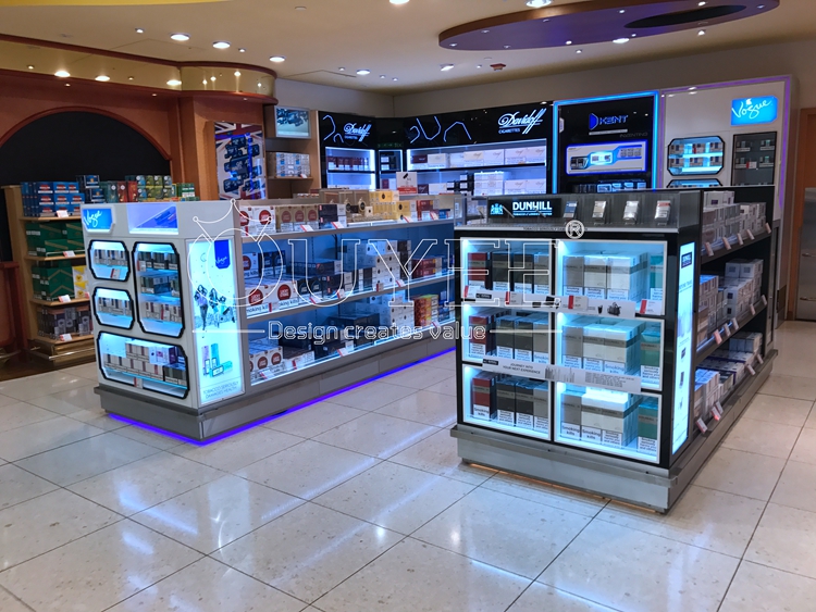 Attractive Mall Counter Cosmetics Display Table for Makeup Shop Design