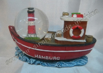 Boat Decoration, Lighthouse Snow Globe