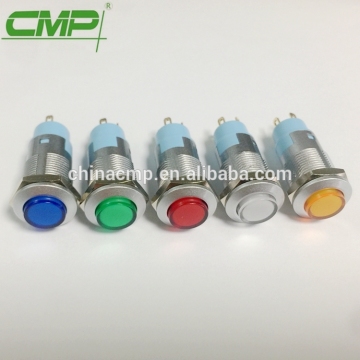 CMP illuminated 12mm plastic latching push button switch