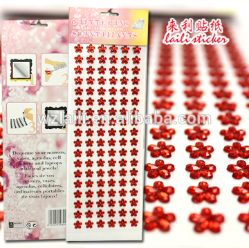 self adhesive rhinestone crystal sticker sheets