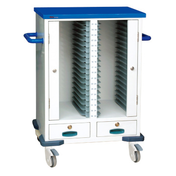 Hospital Steel Ward Nursing Medical Record Trolley