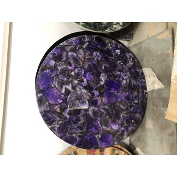 Amethyst atas meja samping ungu