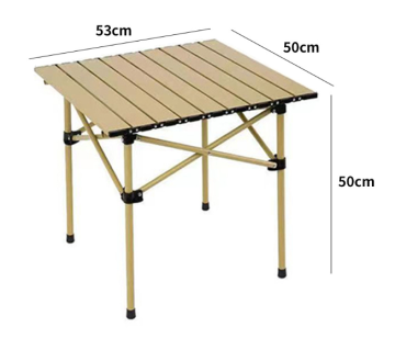 Portable Sturdy Aluminum Alloy Camping Table and Chair Set for Tailgating and Grilling