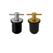 Marine Boat Water Plug Drain Port - Stainless Steel Brass Cross Scupper Drain Plug for Kayak