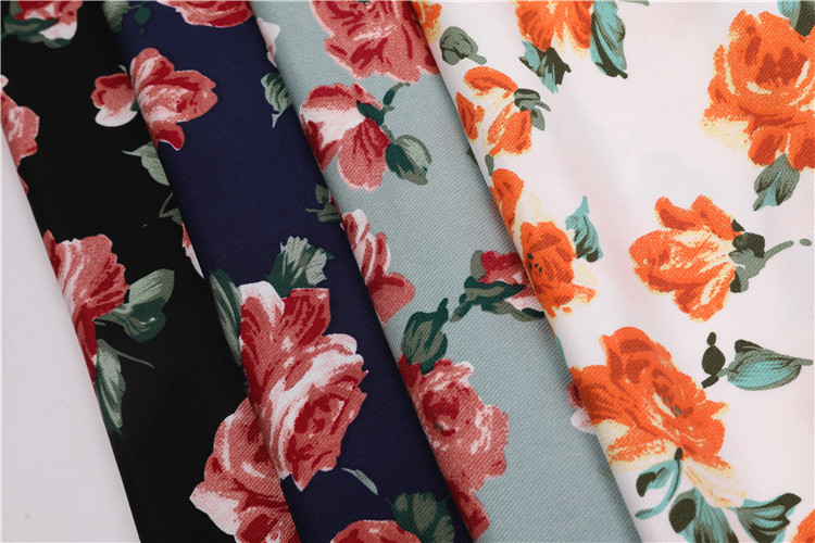 In stock soft twill textiles printing fabrics rayon print fabric for shirts