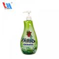 Emballage d&#39;étiquette à manches de rétrécissement de bouteille de shampooing personnalisée
