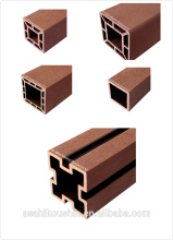 Nature wood durable anti-crack Hollow WPC post in China
