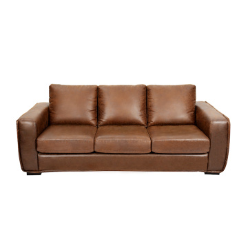 Factory direct sale custom villa living room vintage style lounge couch luxury leather sofa
