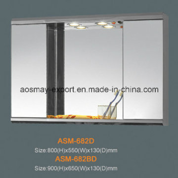 Stainless Steel Mirror Cabinet with Light (ASM-682D)