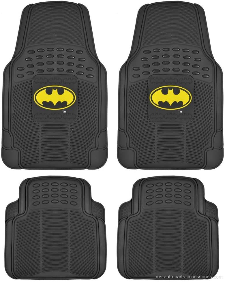 Batman Rubber Car Lantai Tikar 4 PC Depan