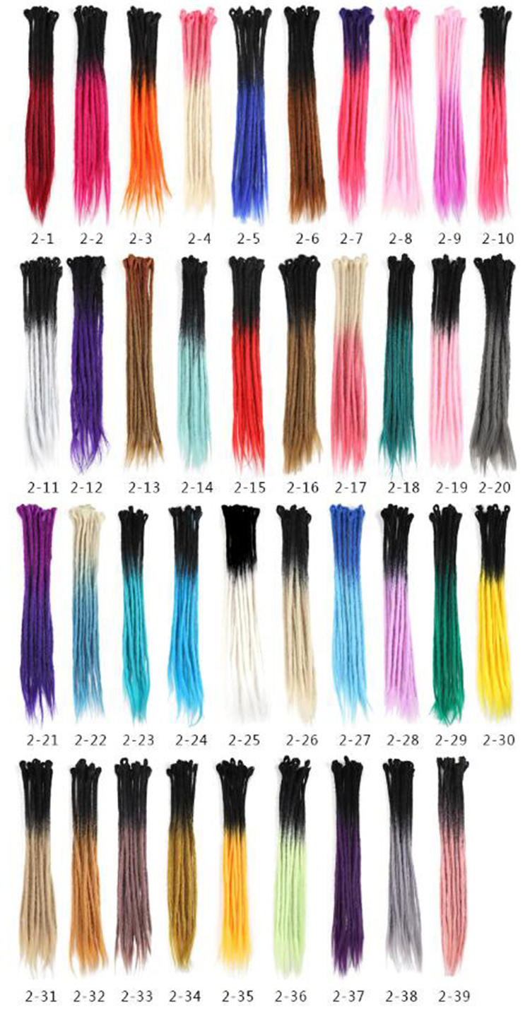 20inch Dreadlocks Synthetic Hair Dreads Hand Made Dreadlock Extensions Crochet Braiding Hair