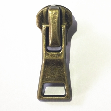 Antique Brass Autolock Boots Zipper Slider