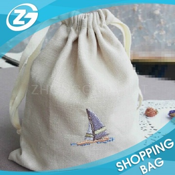 Reusable Small Cotton Linen Drawstring Bag