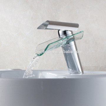 Factory Selling Waterfall Glass Chrome Bathroom Taps