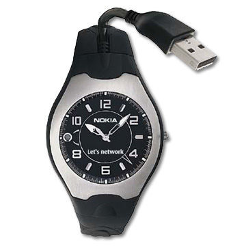 Flash schijf horloge met USB, Bootable schijf en veiligheid AreaNew