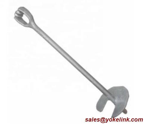 Galvanized Steel No Wrench Earth Screw Helix Anchor