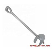 Galvanized Steel No Wrench Earth Screw Helix Anchor