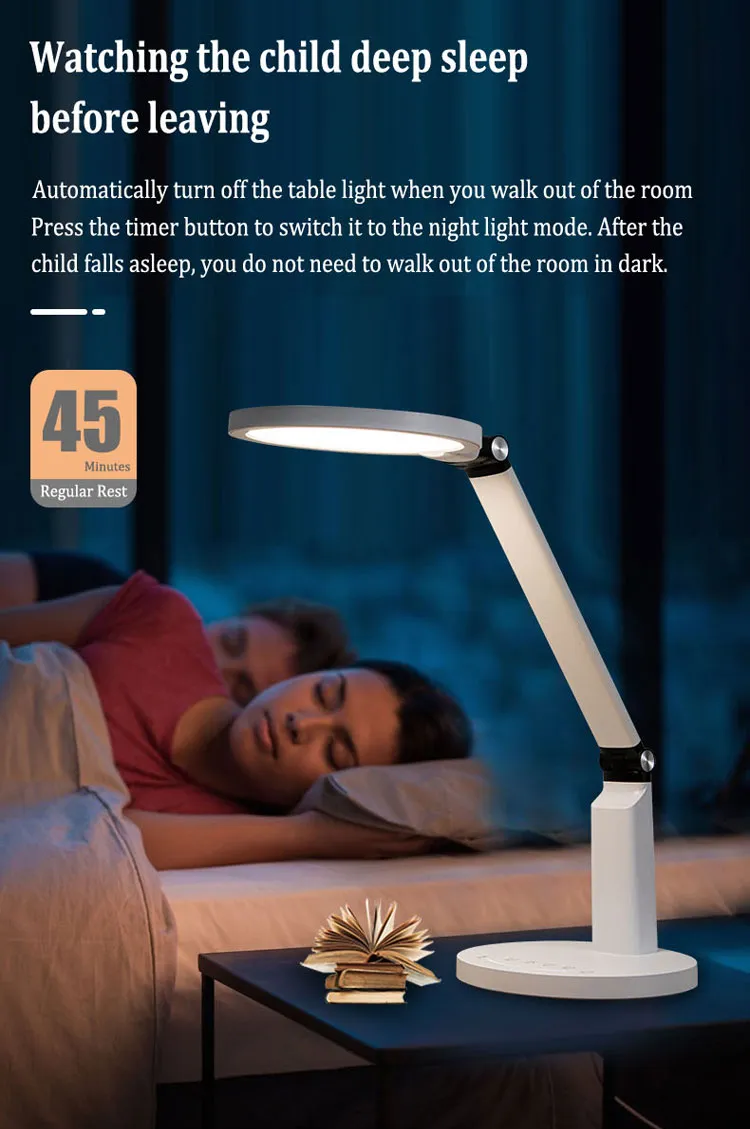 Bright Blue Light Blocking Touch Lamp for Kids′ Rooms