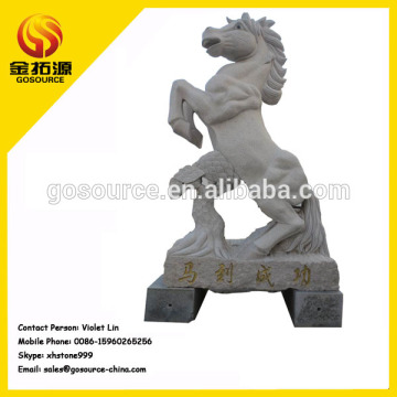 large stone horse garden statues
