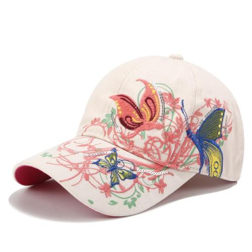 Gorra de béisbol bordada mariposa gorra de pato bordada