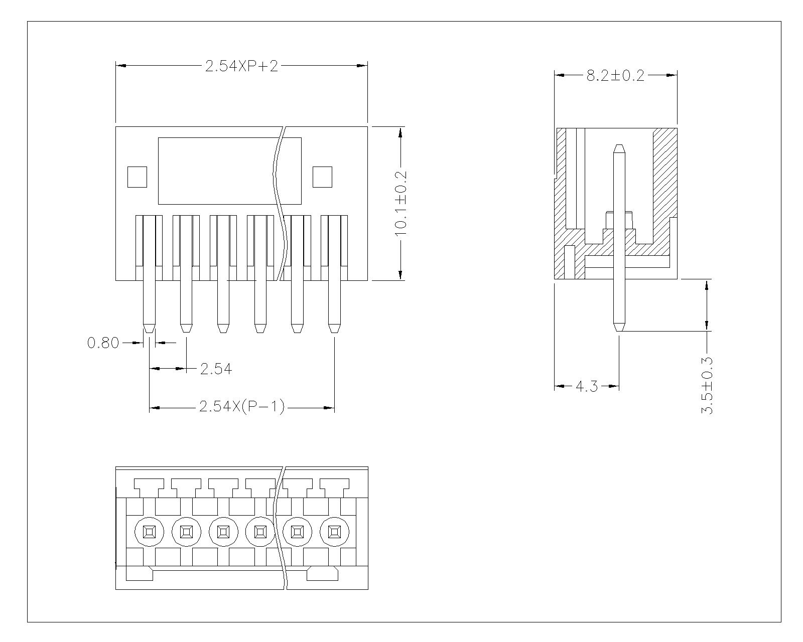 AT2500TV-2.54-XX-X-BD Plug-in Terminal Block AT2500TV-2.54-XX-X-BD Plug-in Terminal Block
