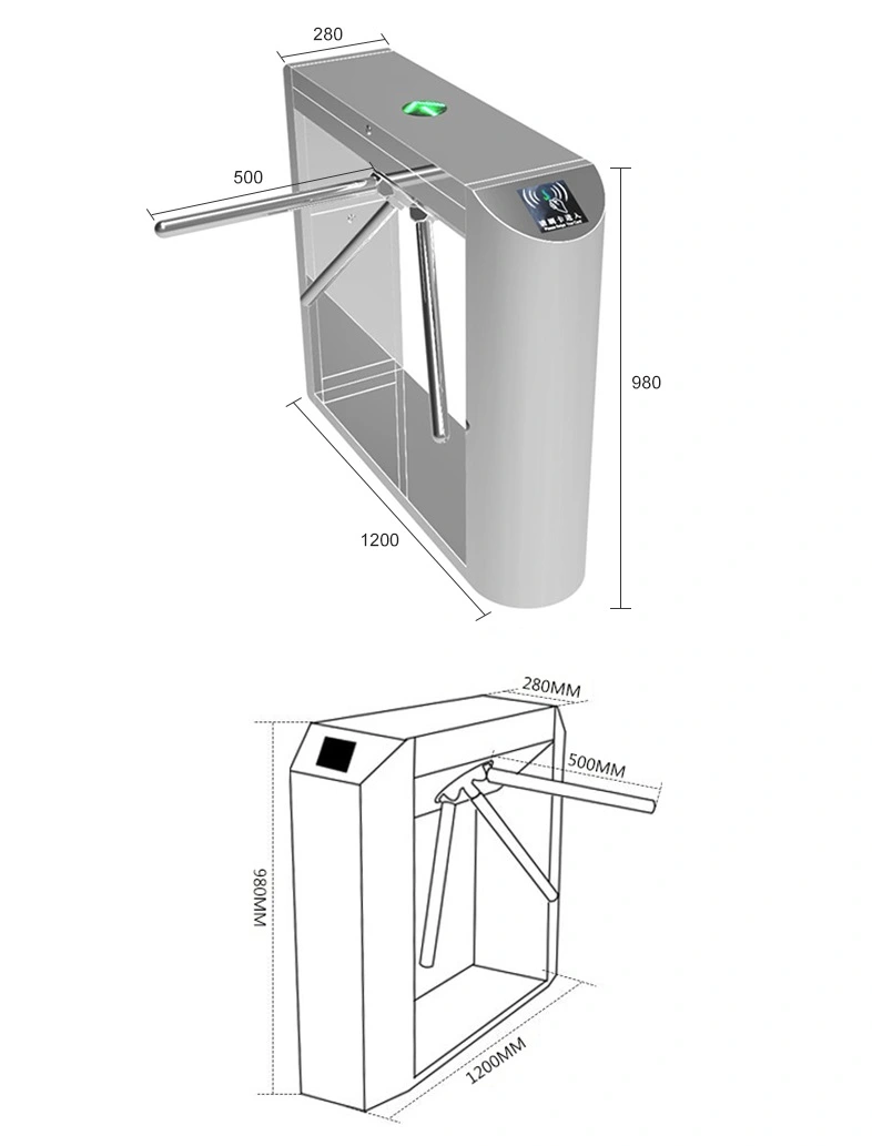 Barcode Scanner Tripod Turnstile for Public Transport