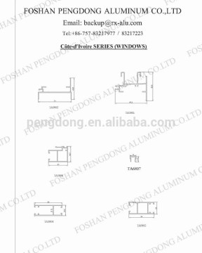 6063-T5 Aluminium Profile for Cote-d'lvoire Aluminium Windows