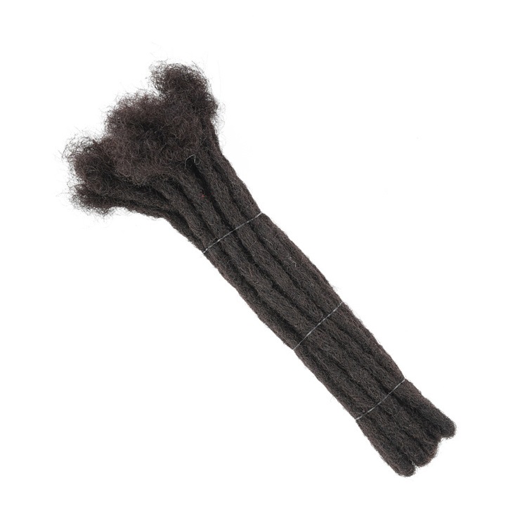 Wholesale Human Hair Dread Loc Extensions 10A Grade Hair Dreadlock Puffs  Short and Long  Locs For Women And Men