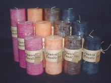 Non Drip Paraffin Wax Fully Colored Rustic Candle