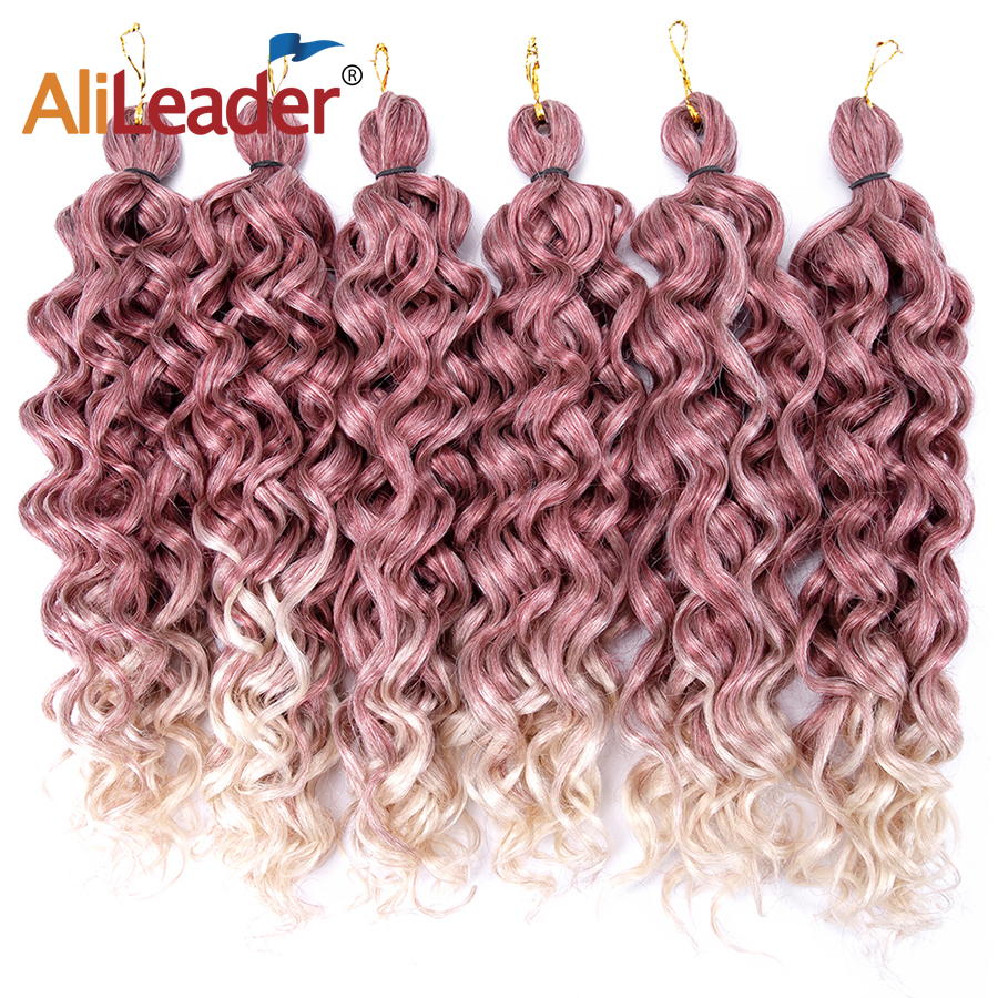 Synthetic Ombre Hawaii Curl Crochet Braiding Hair Extension