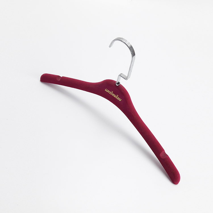 Customized color lingerie display hanger children swimwear curved hanger for panty