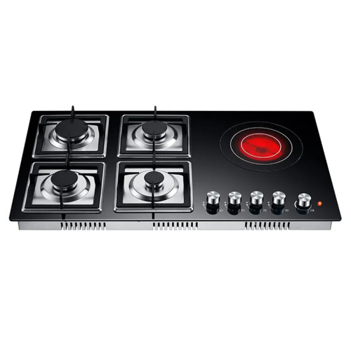 Minyak Hob Gas 5 Burner Burner dengan induksi