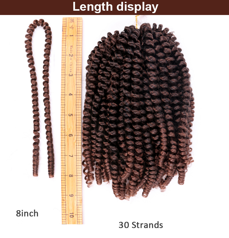 RTS Burgundy Wholesale Afro Pre Twisted 8 Inch Synthetic Long Extension Crochet Ombre Braid Nubian Spring Twist Hair