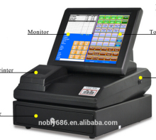 2016 all in one touch screen cash register pos termianl with printer
