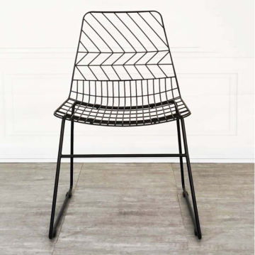 Outdoor Garden Metal Dining Chair - Stackable Iron Wire Chair