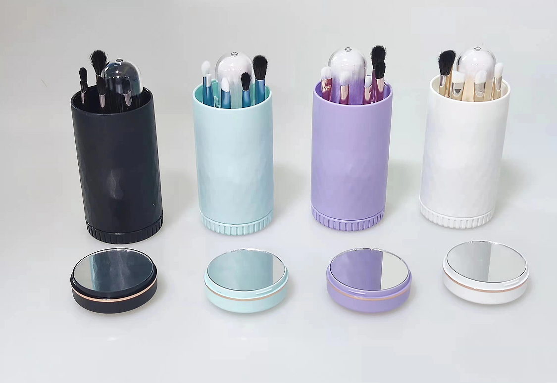 2022 New Design Soft Naylon Hair Makeup Brush Set 6pcs with Makeup Bucket