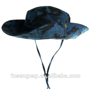 navy blue/military camouflaged cotton bucket cap fisherman cap