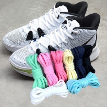 OLIAN Unisex Oval Solid Color Half Round Athletic Shoelaces for Running Sneakers