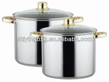 gold handle stock pot set