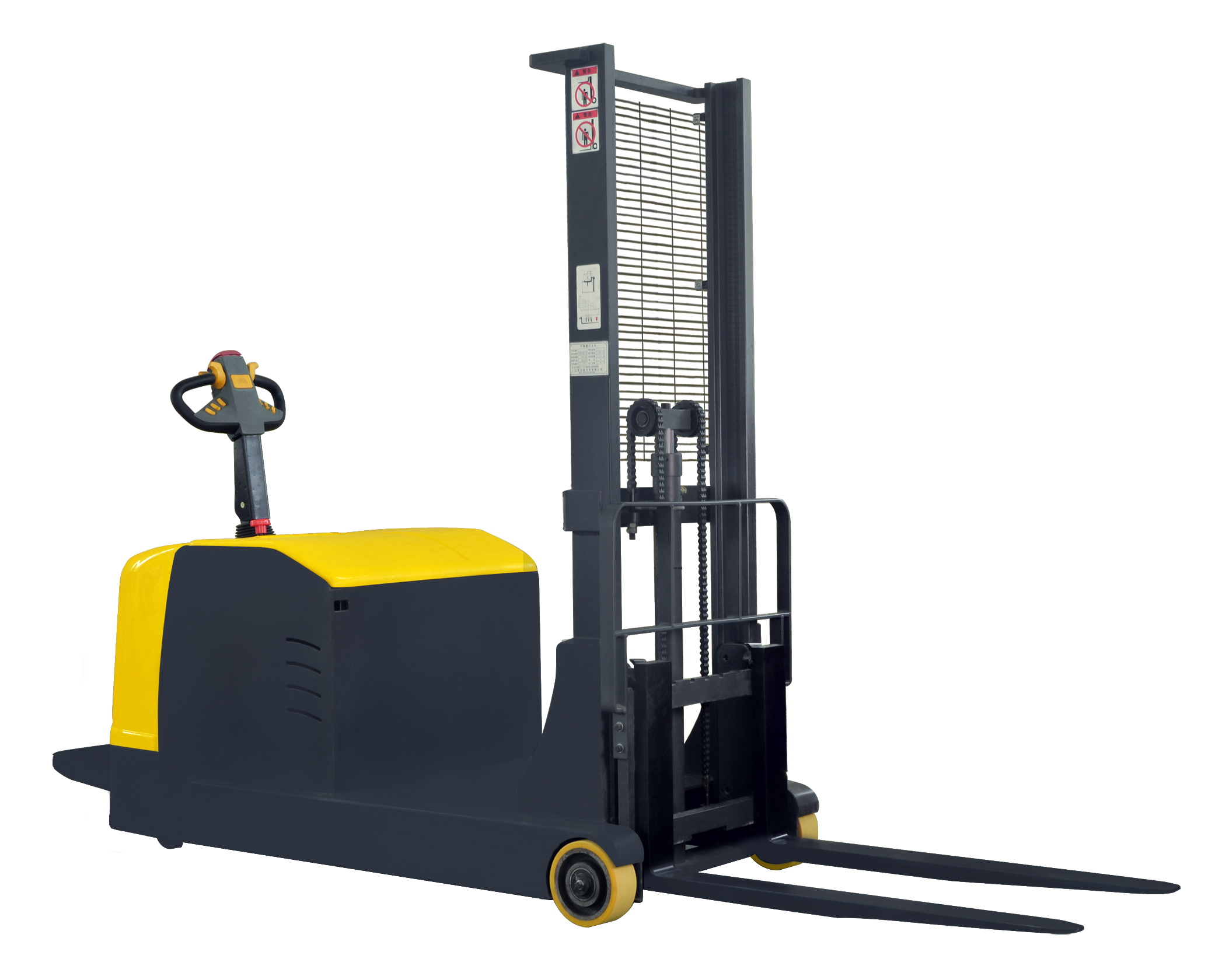 warehouse stacking forklift