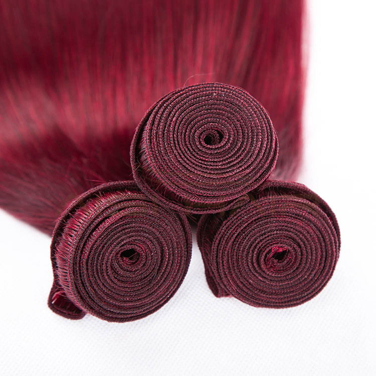 Aisi Hair  Price 8a Grade 3 Bundles Red Double Drawn Brazilian Hair Weave Bundles